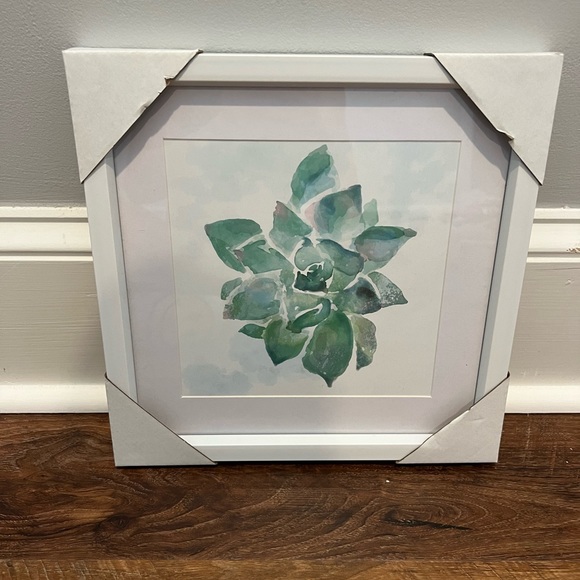 Hobby Lobby Green and White Flower Painting - Picture 1 of 2